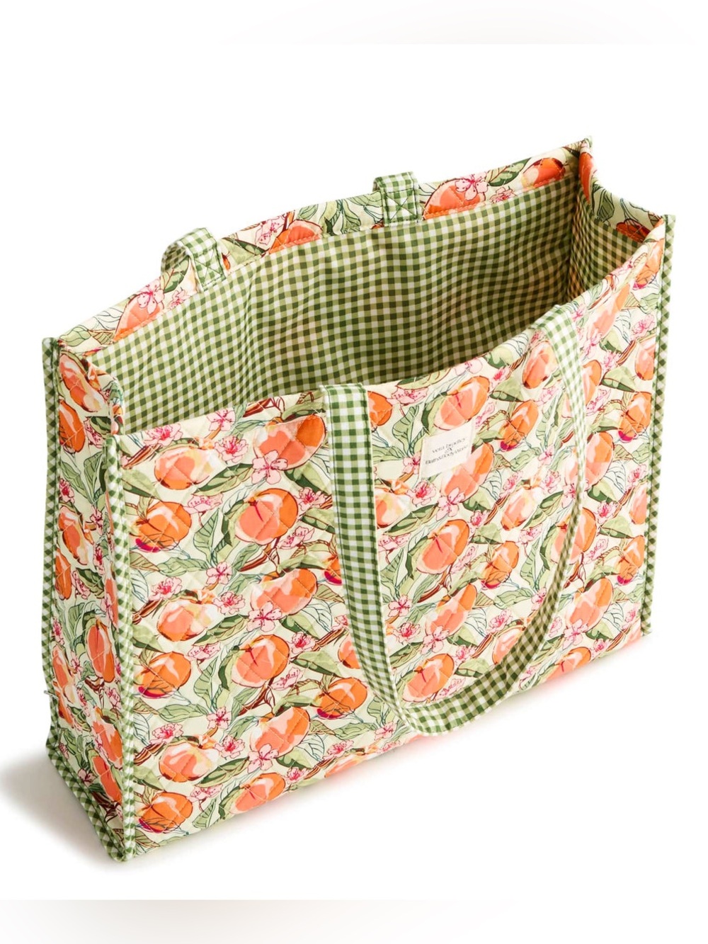 Bath & Body Works Vera Bradley 2006 Limited Edition Cotton Tote Bag Peach Garden - Picture 7 of 9